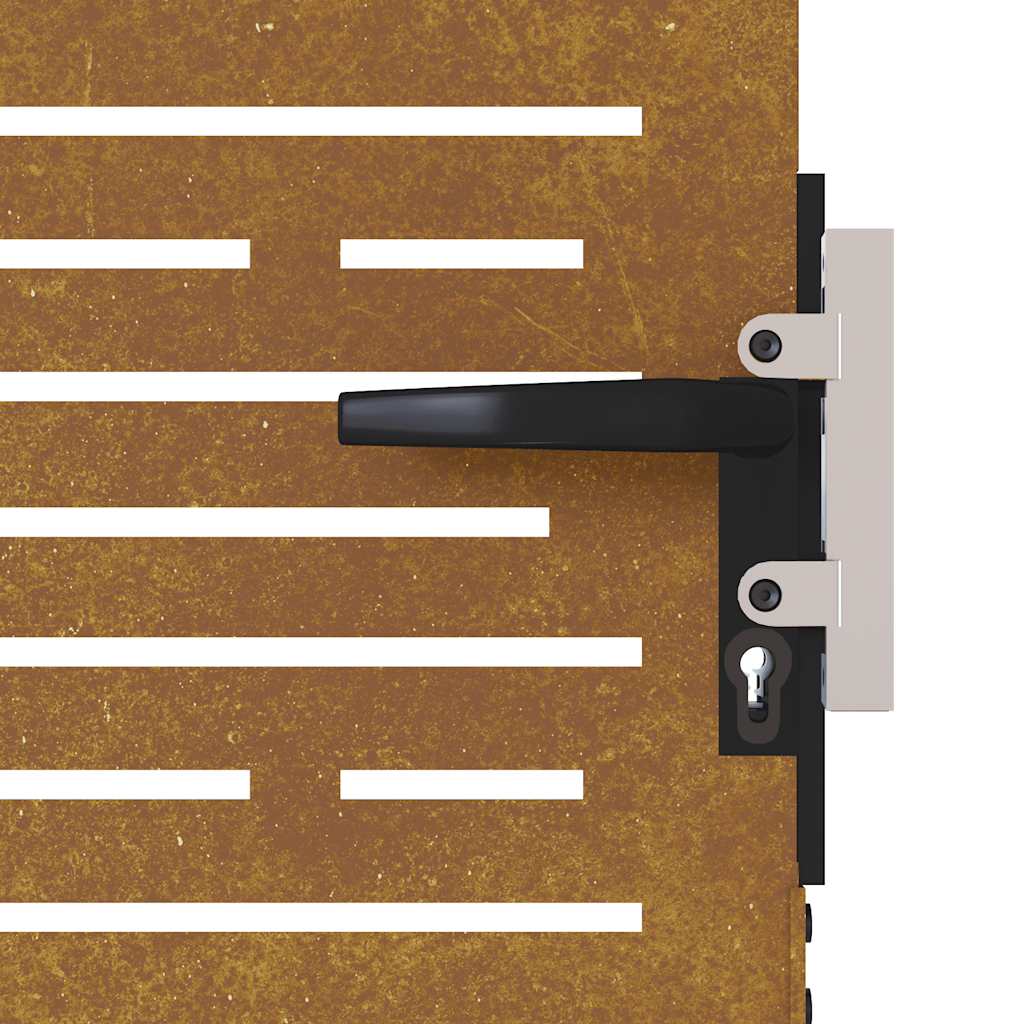 vidaXL Πύλη Κήπου με Τετράγωνο Σχέδιο 85 x 125 εκ. από Ατσάλι Corten