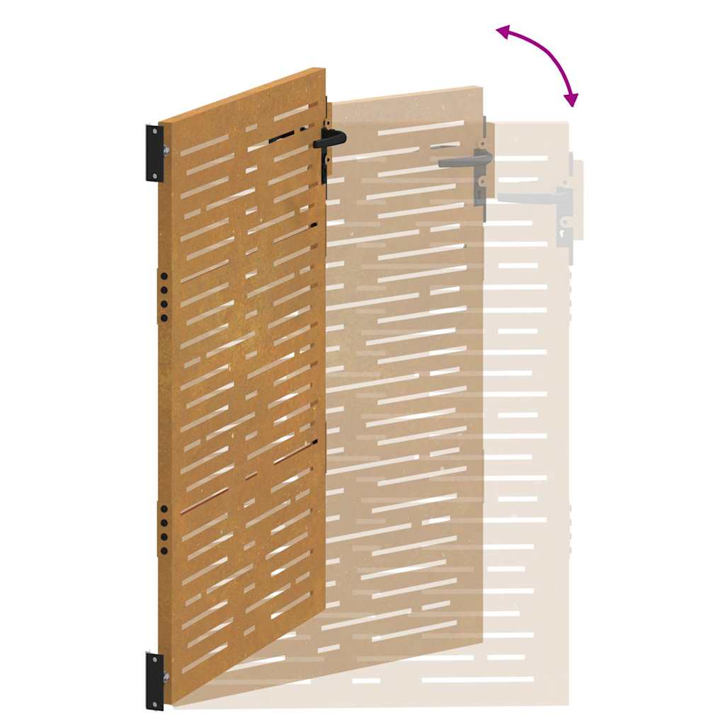 vidaXL Πόρτα Κήπου Τετράγωνη 85x150 εκ. από Ατσάλι Corten