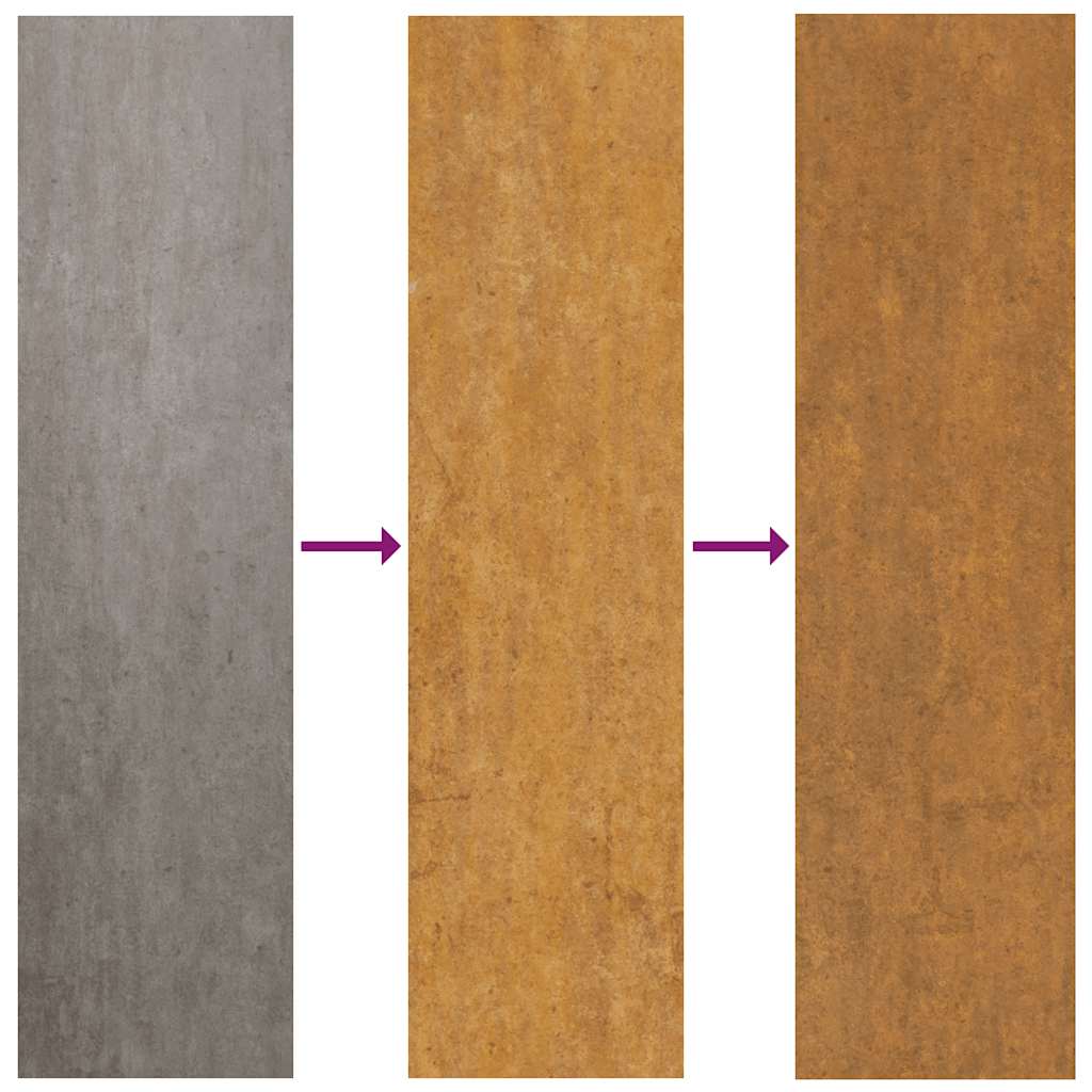 vidaXL Πόρτα Κήπου Τετράγωνη 85 x 200 εκ. από Ατσάλι Corten