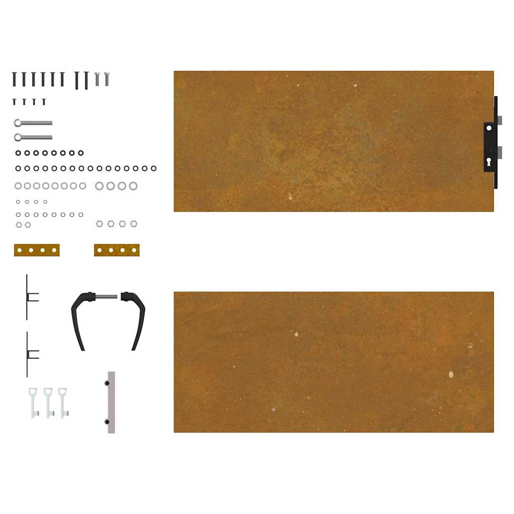 vidaXL Πύλη Κήπου 85 x 100 εκ. από Ατσάλι Corten