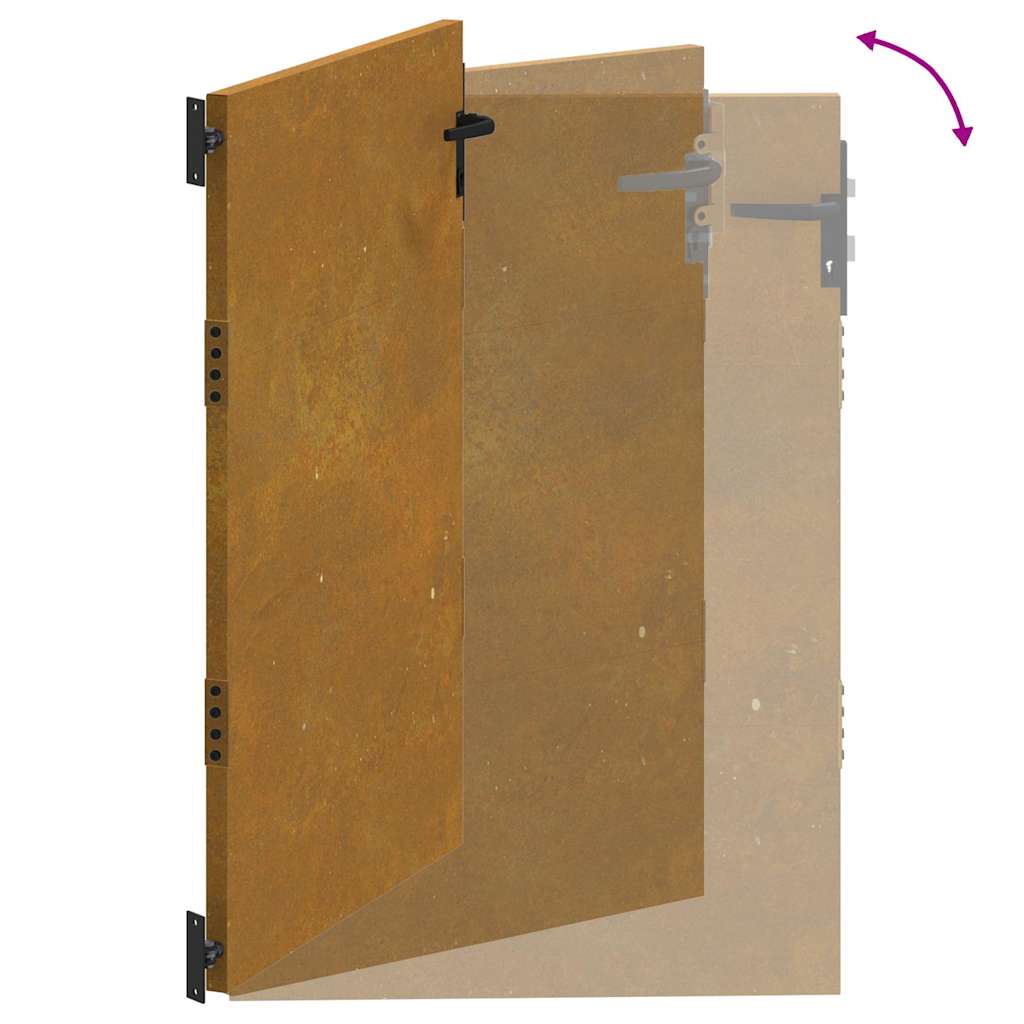 vidaXL Πόρτα Κήπου 85x125 εκ. από Ατσάλι Corten
