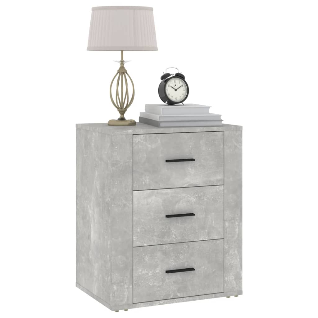 vidaXL Κομοδίνο Γκρι Σκυρ. 50 x 36 x 60 εκ. από Επεξεργασμένο Ξύλο