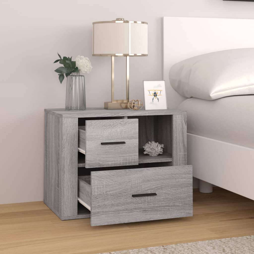 vidaXL Κομοδίνο Γκρι Sonoma 60x36x45 εκ. από Επεξεργασμένο Ξύλο