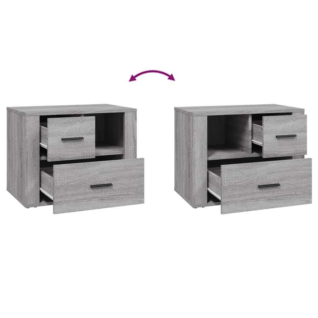 vidaXL Κομοδίνο Γκρι Sonoma 60x36x45 εκ. από Επεξεργασμένο Ξύλο