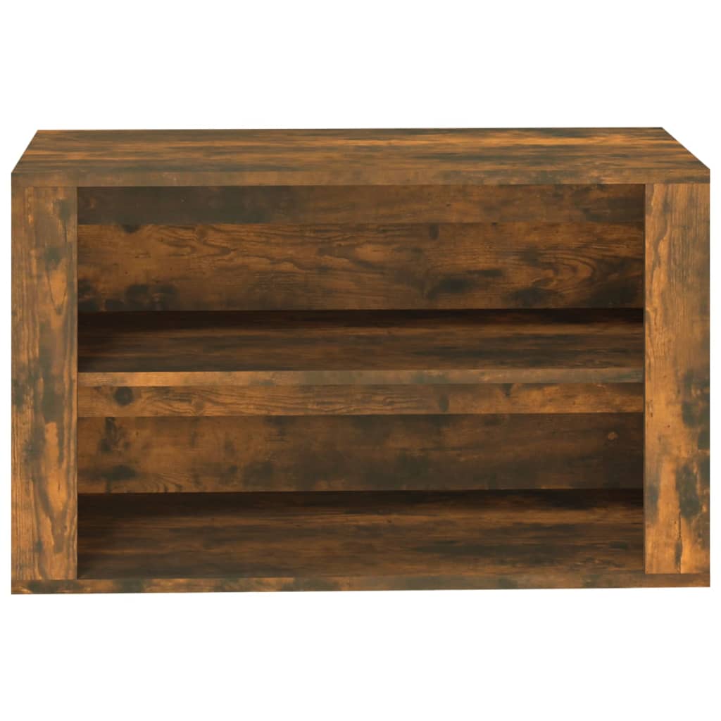 vidaXL Παπουτσοθήκη Καπνιστή Δρυς 75x35x45 εκ. Επεξεργασμένο Ξύλο