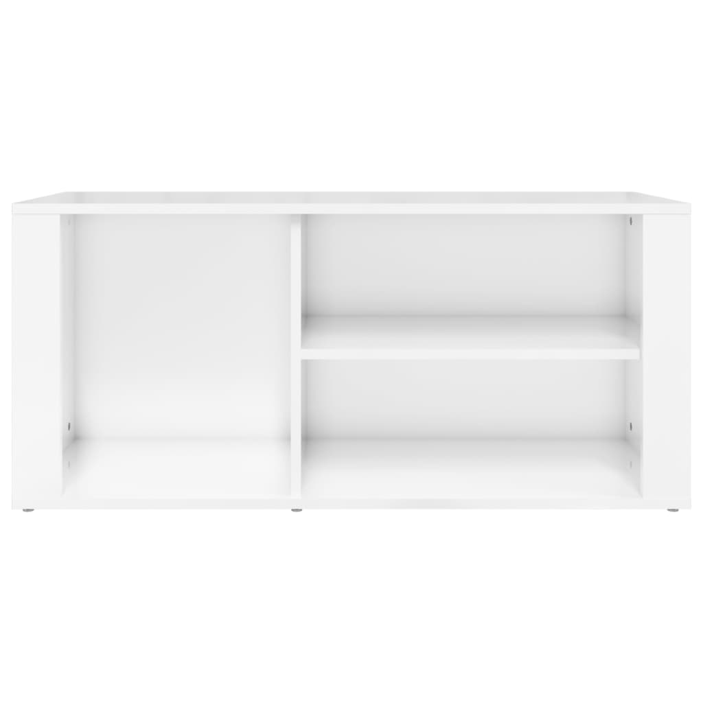vidaXL Παπουτσοθήκη Γυαλιστερό Λευκό 100x35x45 εκ. Επεξεργασμένο Ξύλο