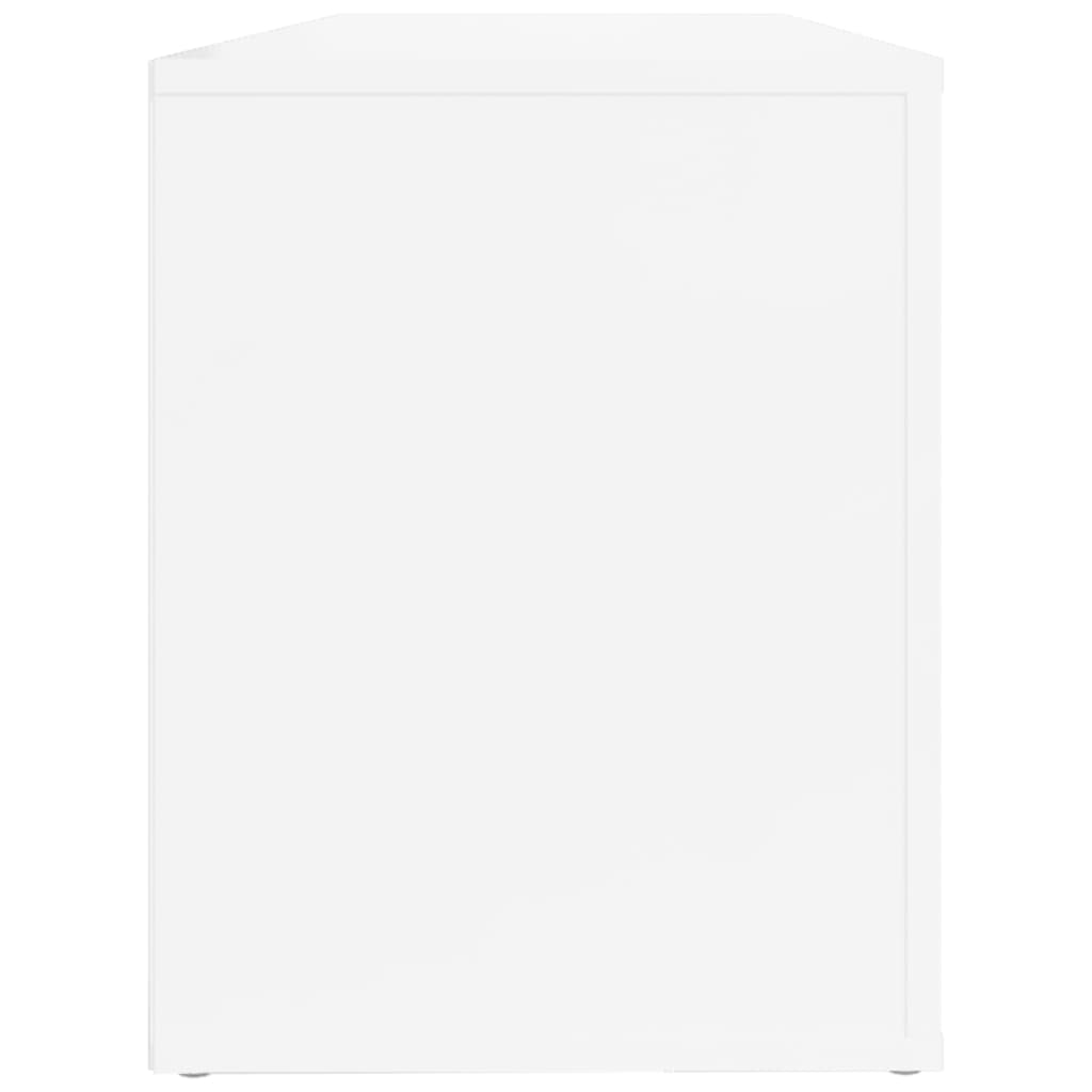 vidaXL Παπουτσοθήκη Γυαλιστερό Λευκό 100x35x45 εκ. Επεξεργασμένο Ξύλο