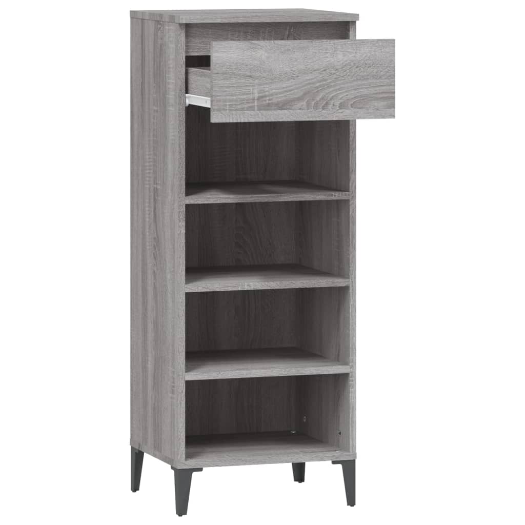vidaXL Παπουτσοθήκη Γκρι Sonoma 40x36x105 εκ. από Επεξεργασμένο Ξύλο