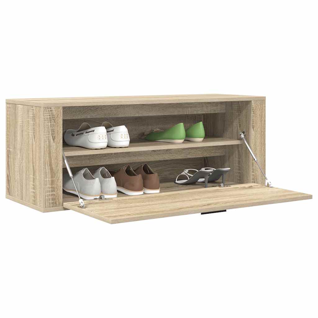 vidaXL Παπουτσοθήκη Επιτοίχια Sonoma Δρυς 100x35x38εκ Επεξ. Ξύλο