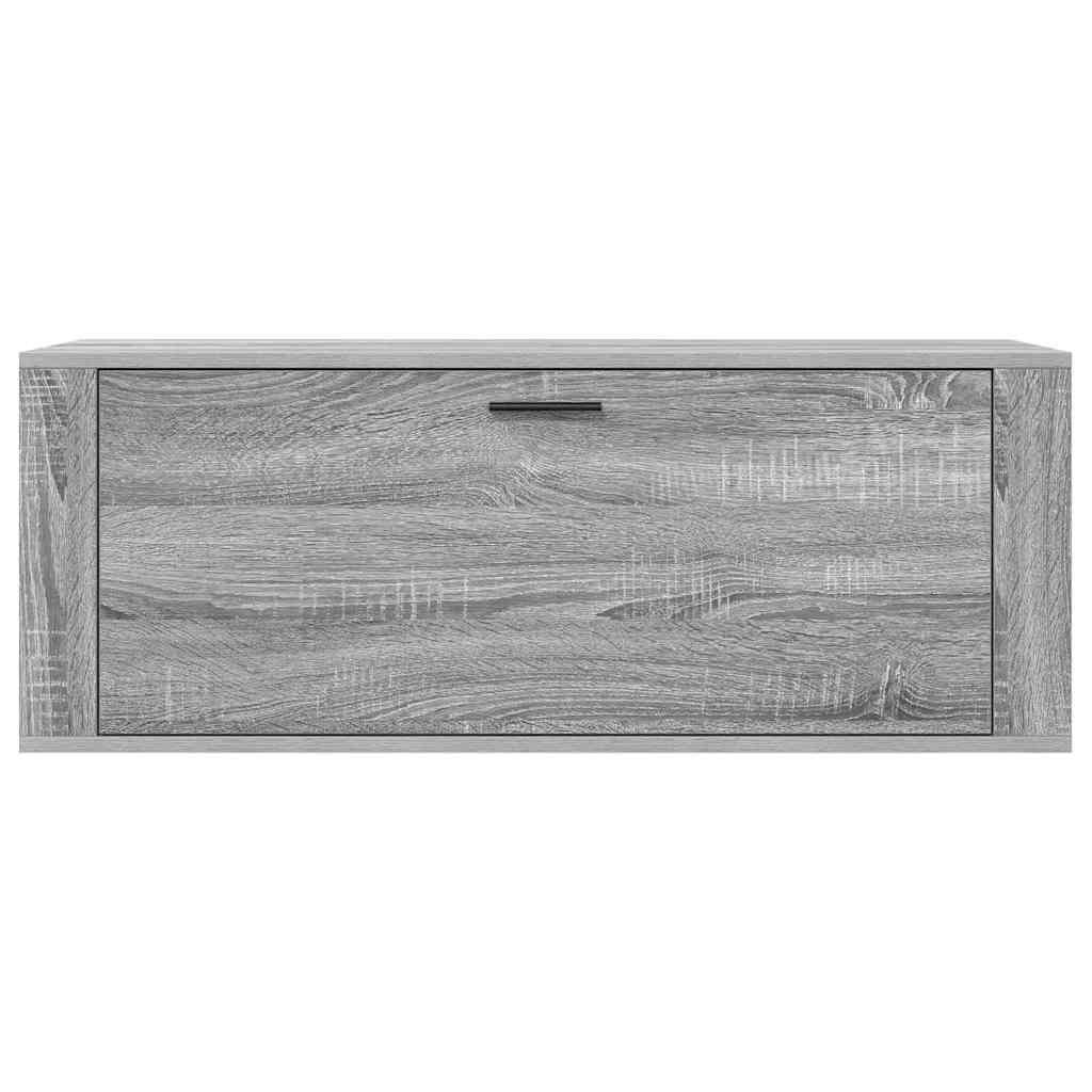 vidaXL Παπουτσοθήκη Επιτοίχια Sonoma Γκρι 100x35x38 εκ. Επεξ. Ξύλο