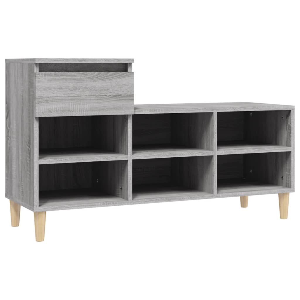 vidaXL Παπουτσοθήκη Γκρι Sonoma 102x36x60 εκ. από Επεξεργασμένο Ξύλο