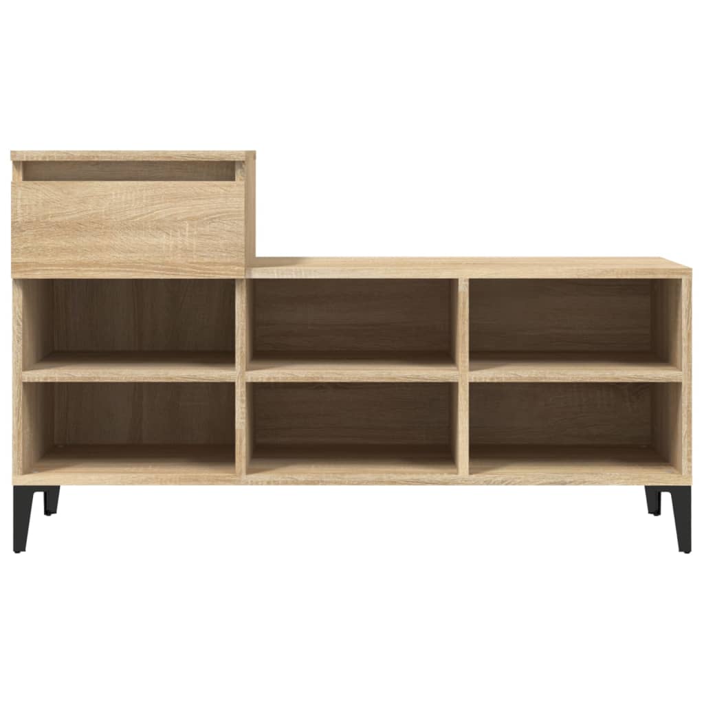 vidaXL Παπουτσοθήκη Sonoma Δρυς 102x36x60 εκ. από Επεξεργασμένο Ξύλο