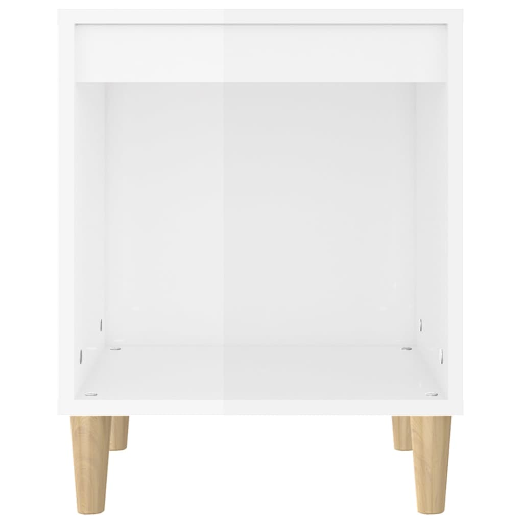 vidaXL Κομοδίνα 2 τεμ. Γυαλιστερό Λευκό 40 x 35 x 50 εκ.