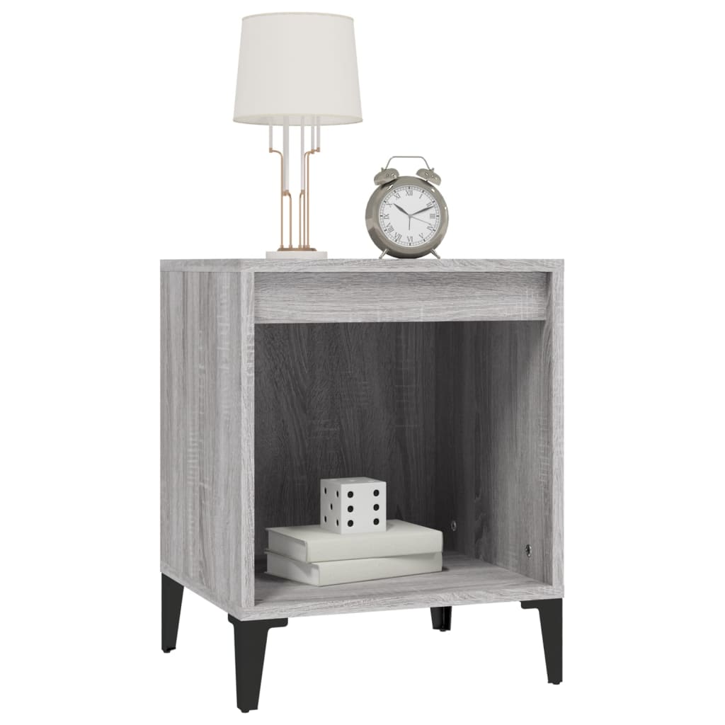 vidaXL Κομοδίνο Γκρι Sonoma 40x35x50 εκ.