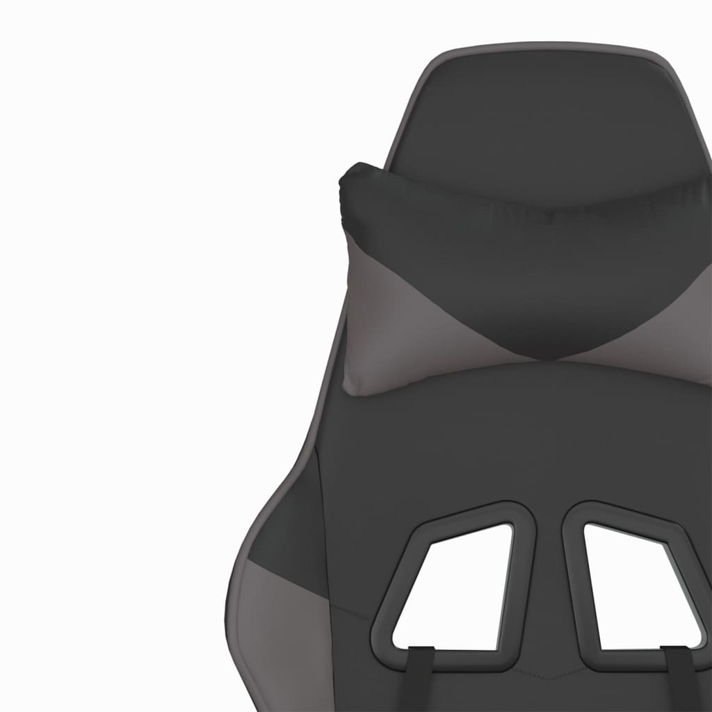 vidaXL Καρέκλα Gaming Μαύρο/Γκρι από Συνθετικό Δέρμα