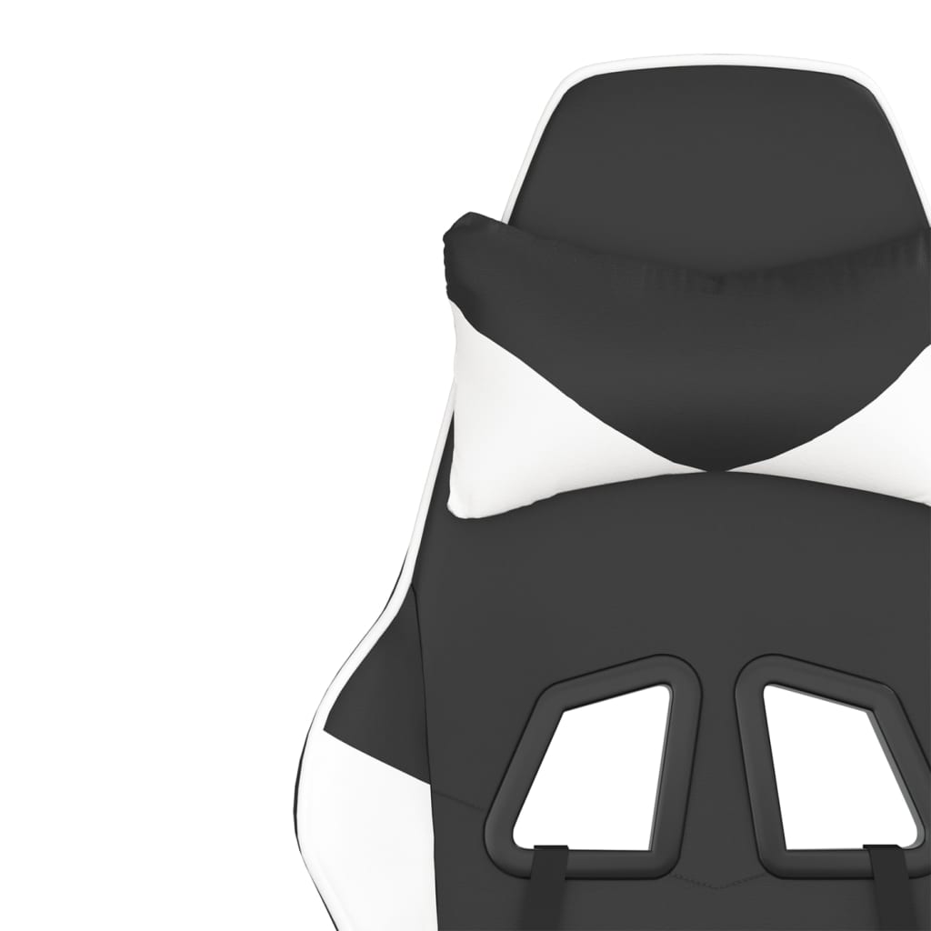 vidaXL Καρέκλα Gaming Μαύρο/Λευκό από Συνθετικό Δέρμα