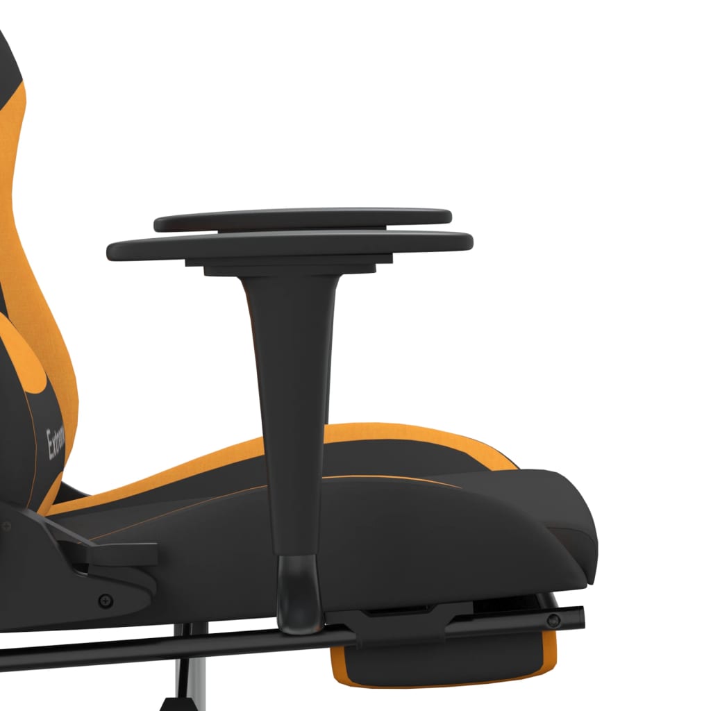 vidaXL Καρέκλα Gaming Μαύρο/Πορτοκαλί Ύφασμα με Υποπόδιο