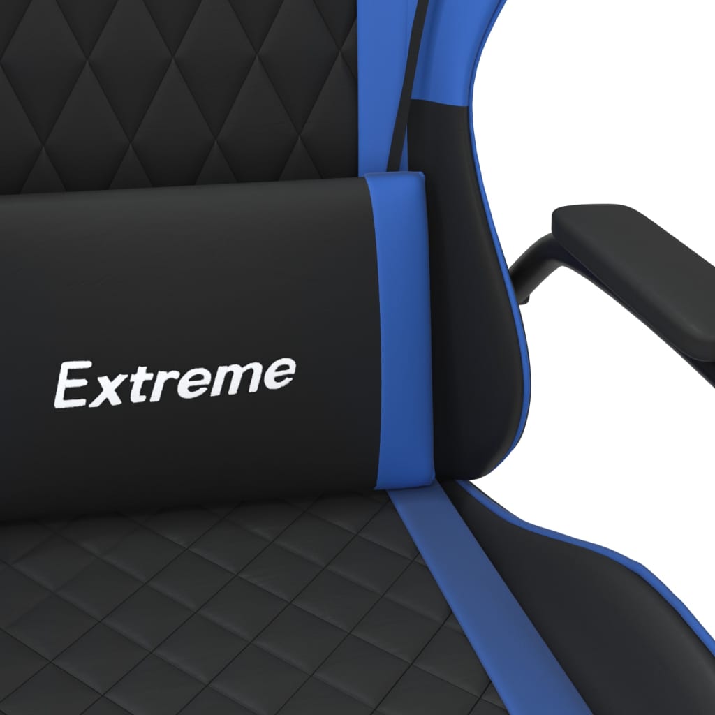 vidaXL Καρέκλα Gaming Μαύρο/Μπλε από Συνθετικό Δέρμα