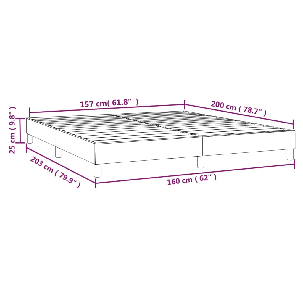 vidaXL Πλαίσιο Κρεβατιού Μαύρο 160x200 εκ. από Συνθετικό Δέρμα