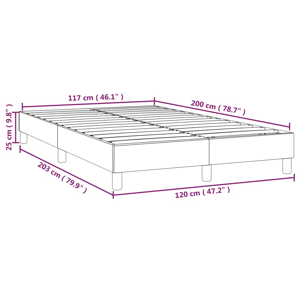 vidaXL Σκελετός Κρεβατιού με Ελατήρια Ροζ 120 x 200 εκ. Βελούδινο