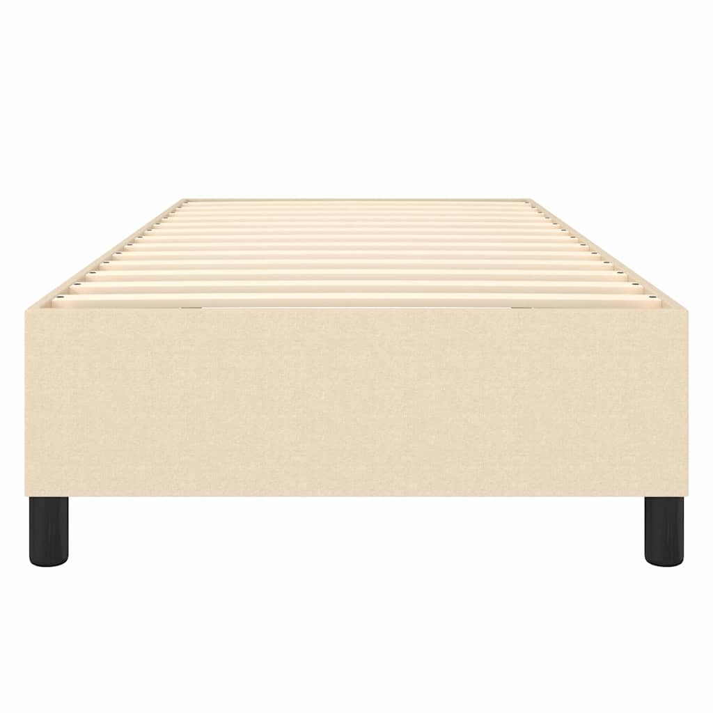 vidaXL Σκελετός Κρεβατιού με Ελατήρια Κρέμα 80x200 cm Ύφασμα