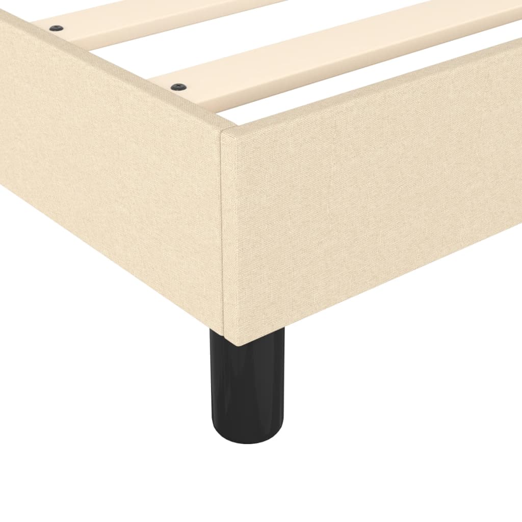 vidaXL Σκελετός Κρεβατιού Χωρίς Στρώμα Κρεμ 180x200 εκ. Υφασμάτινο