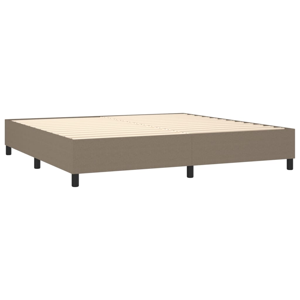 vidaXL Σκελετός Κρεβατιού Χωρίς Στρώμα Taupe 200x200 εκ.Υφασμάτινο