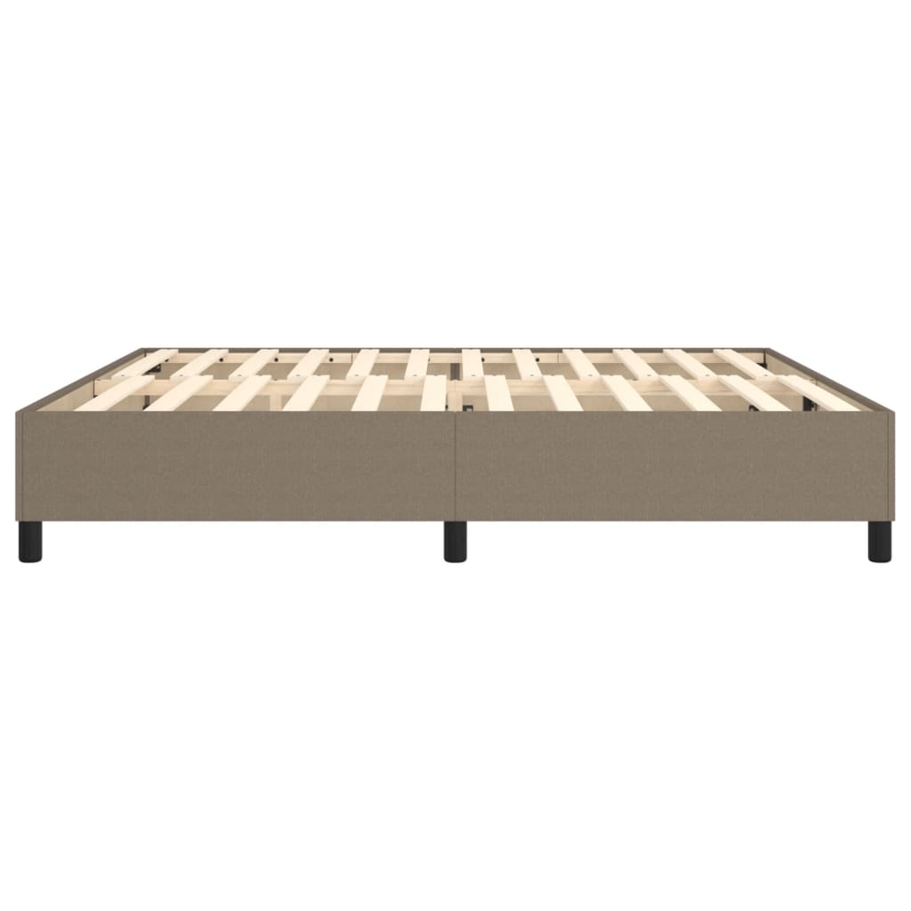 vidaXL Σκελετός Κρεβατιού Χωρίς Στρώμα Taupe 200x200 εκ.Υφασμάτινο