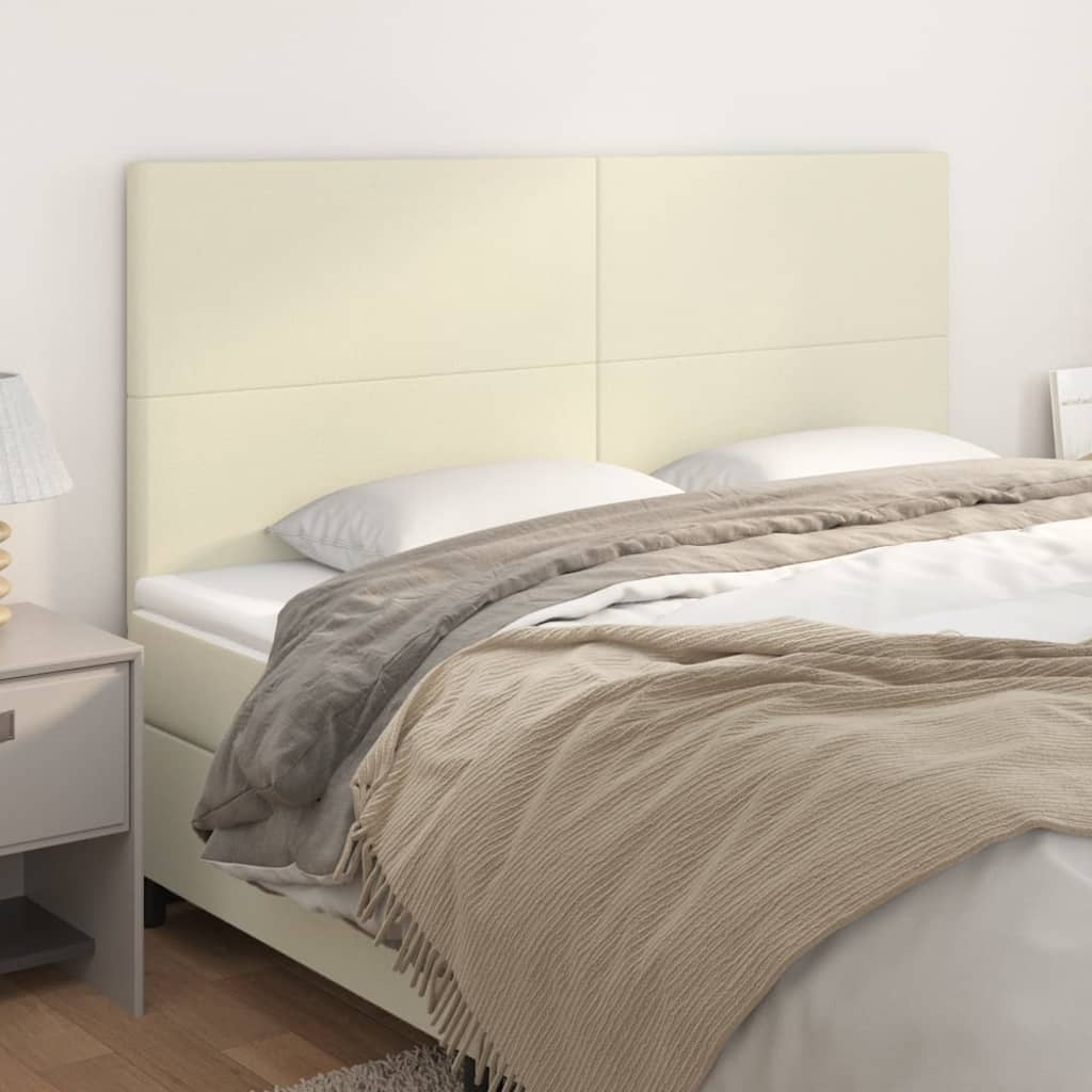 vidaXL Κεφαλάρια Κρεβατιού 4 τεμ. Κρεμ 100x5x78/88 εκ. Συνθετικό Δέρμα