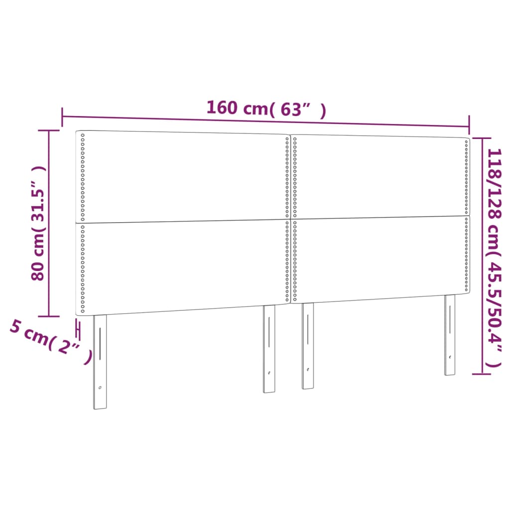vidaXL Κεφαλάρι Σκούρο Γκρι Βελούδινο 160x5x118/128 εκ.
