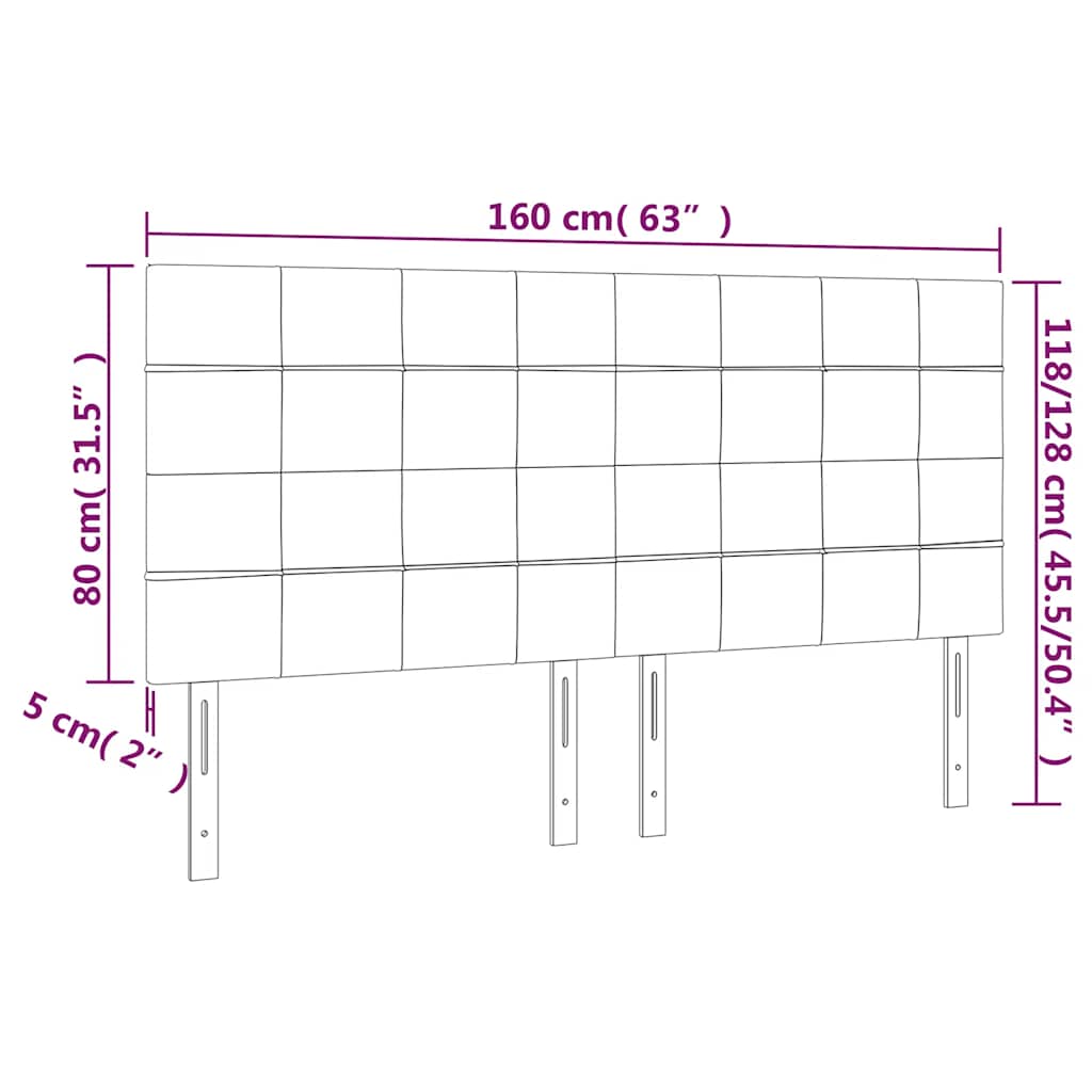 vidaXL Κεφαλάρι Σκούρο Πράσινο Βελούδινο 160x5x118/128 εκ.