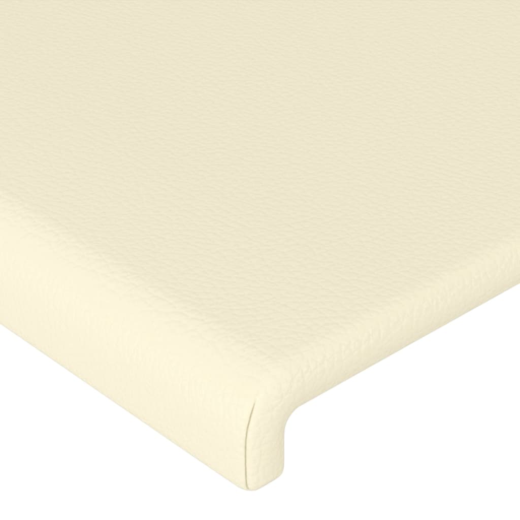vidaXL Κεφαλάρι με Πτερύγια Κρεμ 93x23x78/88 εκ. Συνθετικό Δέρμα