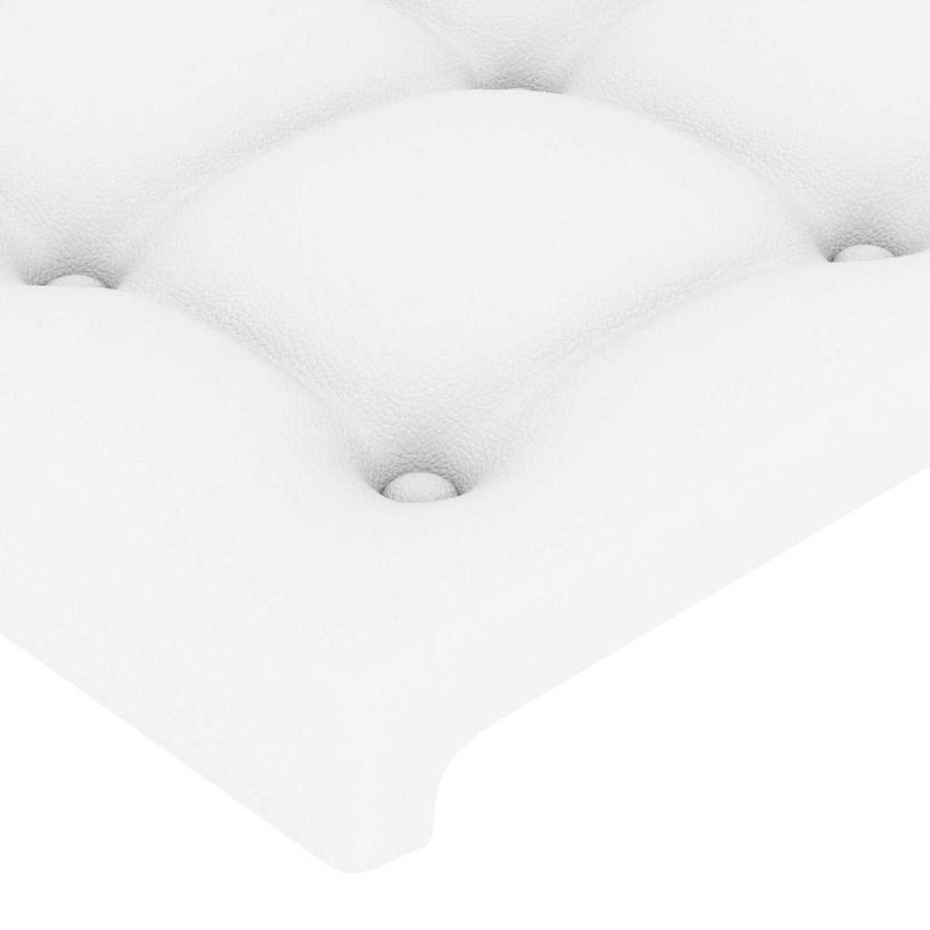 vidaXL Κεφαλάρι με Πτερύγια Λευκό 93x23x78/88 εκ. Συνθετικό Δέρμα
