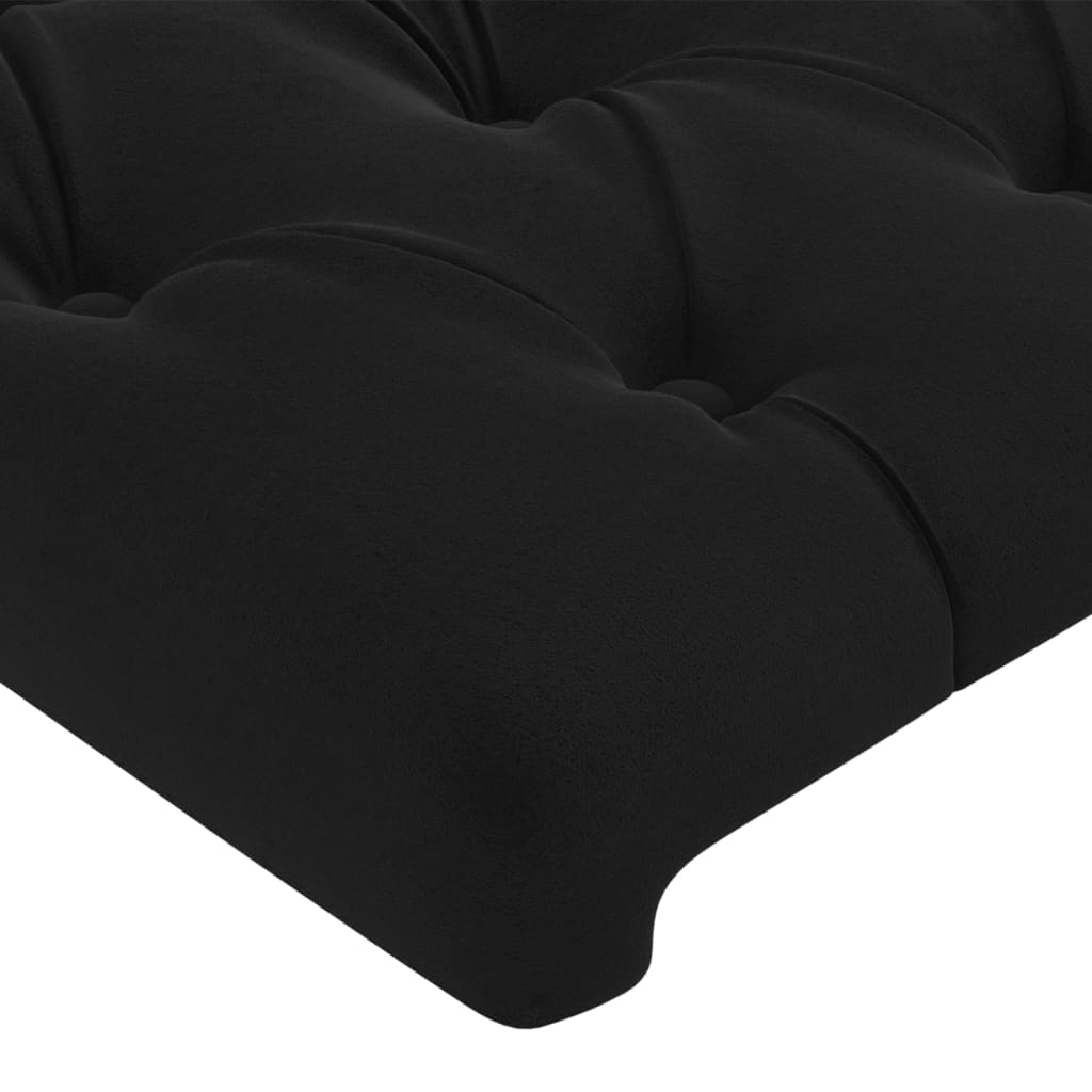 vidaXL Κεφαλάρι με Πτερύγια Μαύρο 93x23x78/88 εκ. Βελούδινο