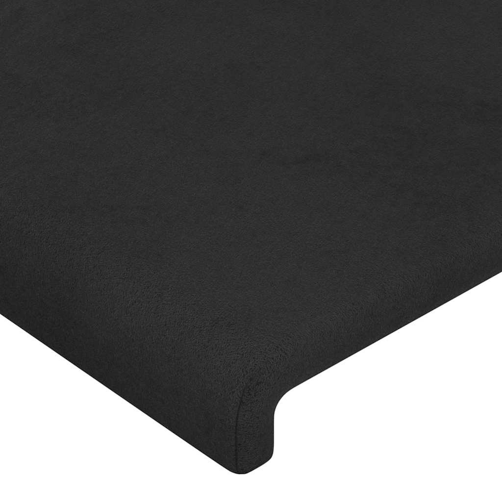 vidaXL Κεφαλάρι με Πτερύγια Μαύρο 93 x 23 x 118/128 εκ. Βελούδινο