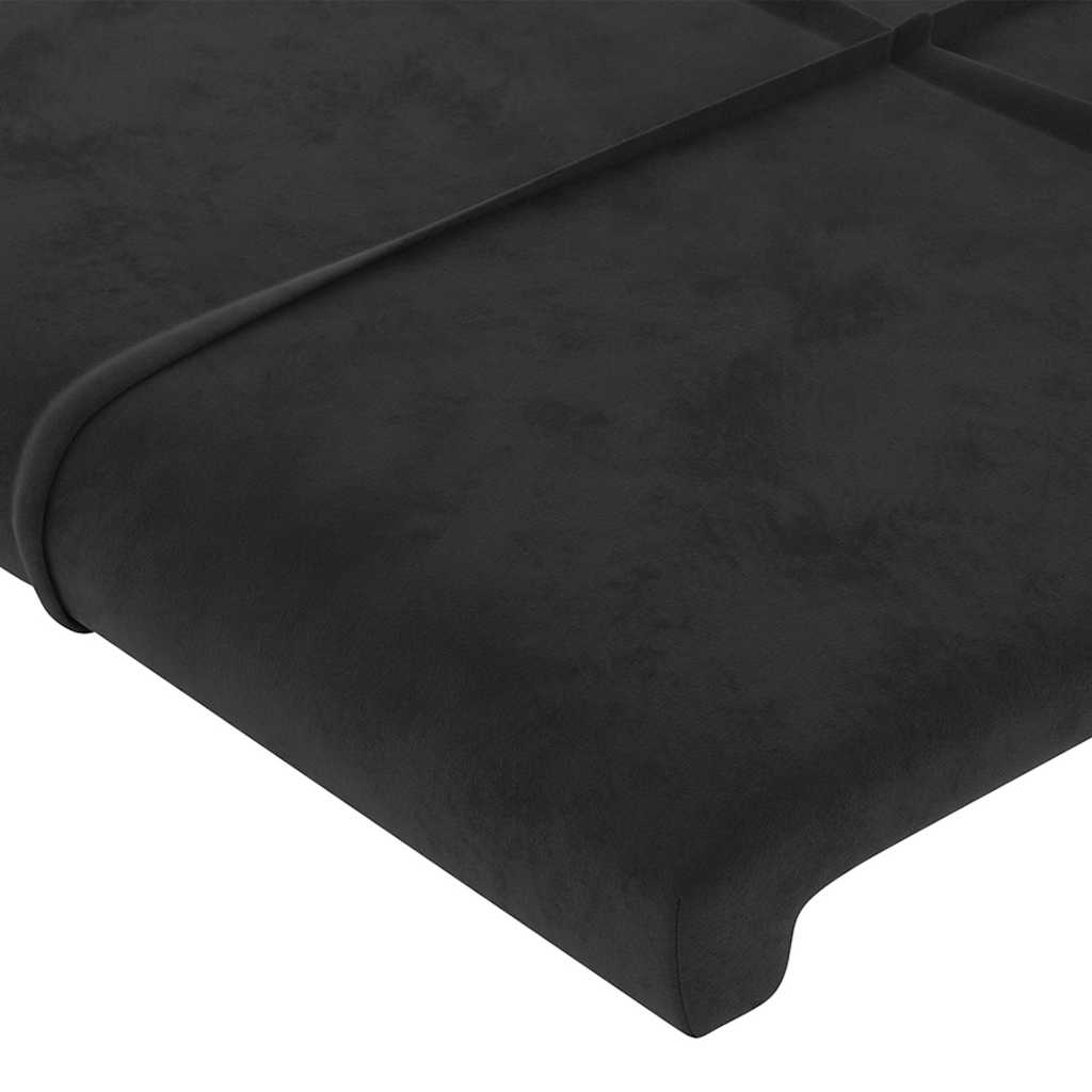 vidaXL Κεφαλάρι με Πτερύγια Μαύρο 183x23x118/128 εκ. Βελούδινο