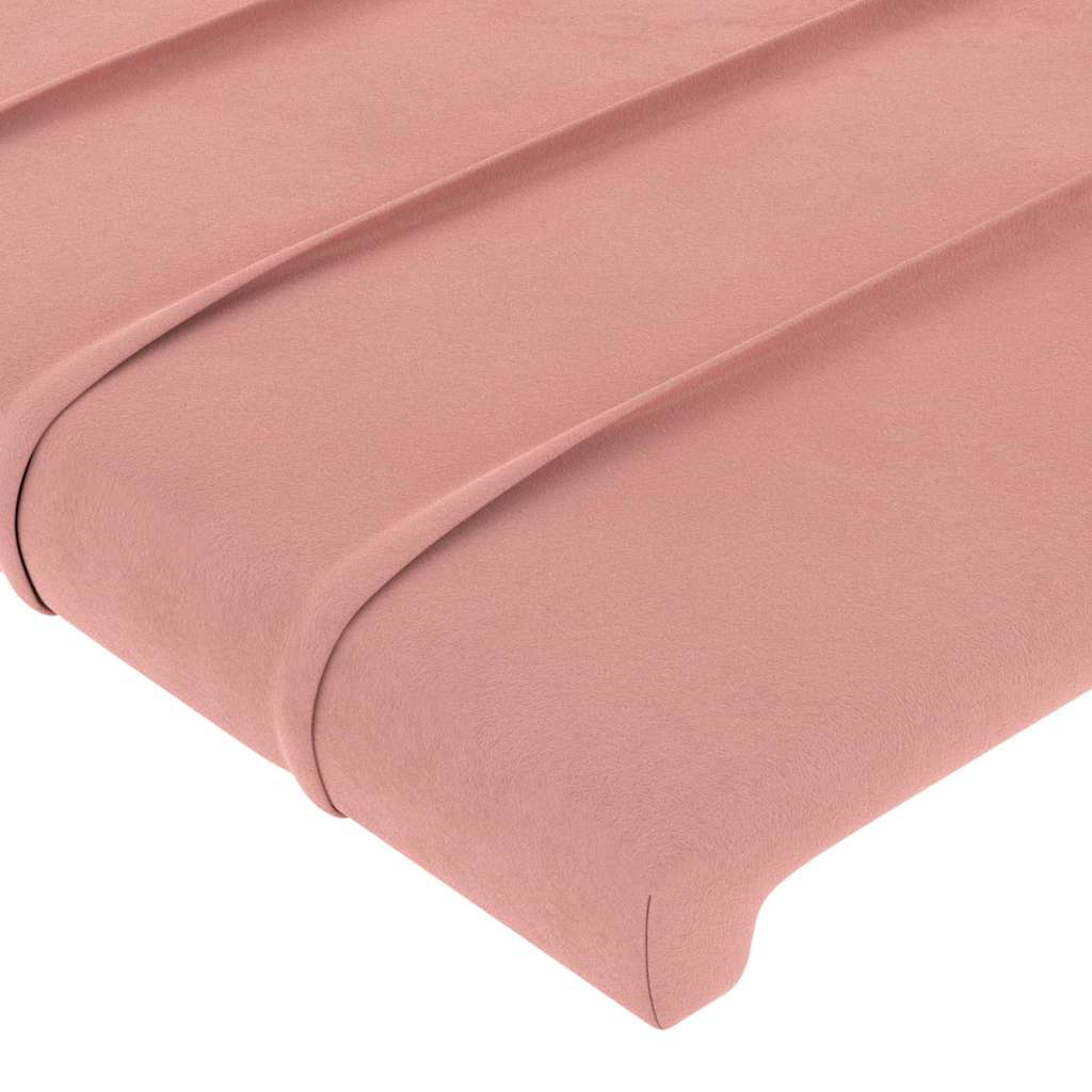 vidaXL Κεφαλάρι με Πτερύγια Ροζ 83x23x118/128 εκ. Βελούδινο