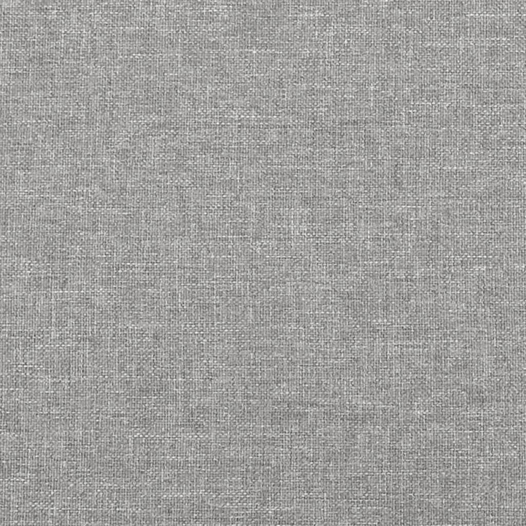 vidaXL Κεφαλάρι με Πτερύγια Ανοιχτό Γκρι 93x23x118/128 εκ. Υφασμάτινο