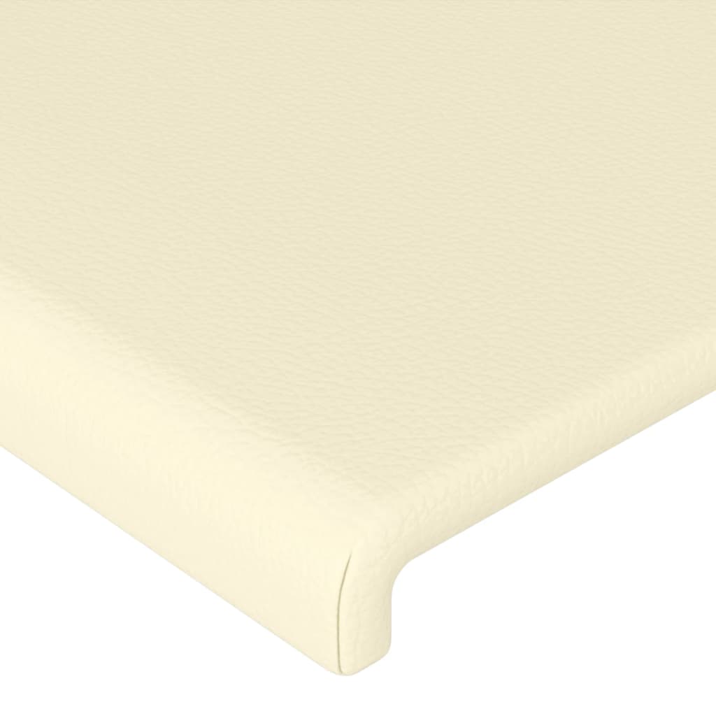 vidaXL Κεφαλάρι με Πτερύγια Κρεμ 93x16x78/88 εκ. Συνθετικό Δέρμα
