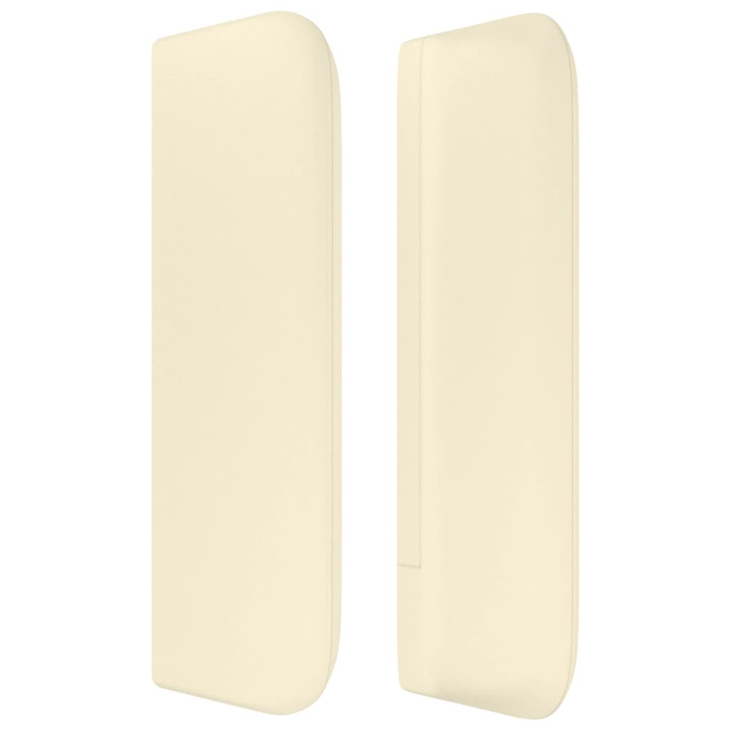 vidaXL Κεφαλάρι με Πτερύγια Κρεμ 203x16x78/88 εκ. Συνθετικό Δέρμα