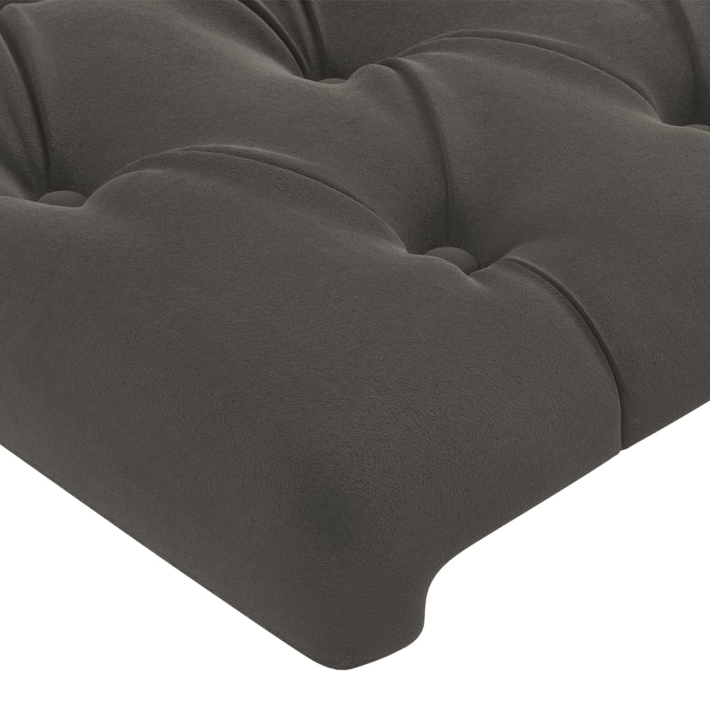 vidaXL Κεφαλάρι με Πτερύγια Σκούρο Γκρι 163x16x78/88 εκ. Βελούδινο