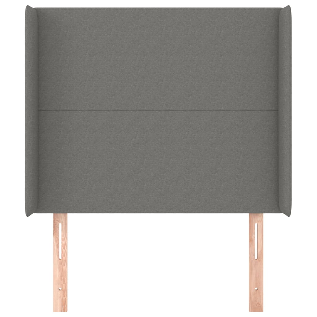 vidaXL Κεφαλάρι με Πτερύγια Σκούρο Γκρι 83x16x118/128 εκ. Υφασμάτινο