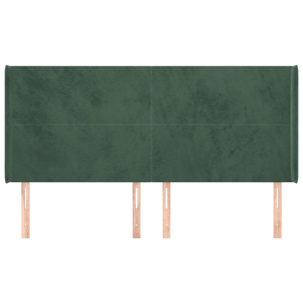 vidaXL Κεφαλάρι με Πτερύγια Πράσινο 183x16x118/128 εκ. Βελούδινο