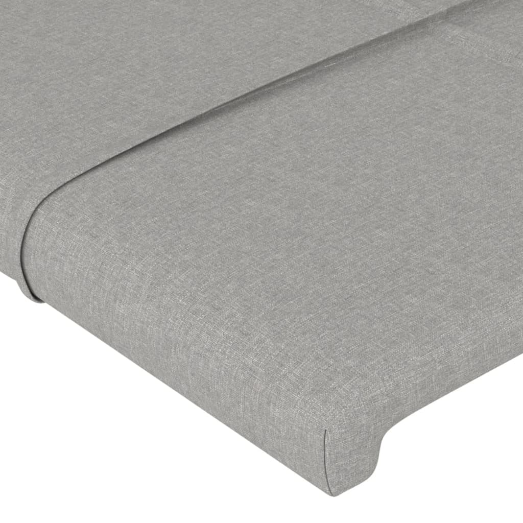 vidaXL Κεφαλάρι με Πτερύγια Ανοιχτό Γκρι 93x16x118/128 εκ. Υφασμάτινο