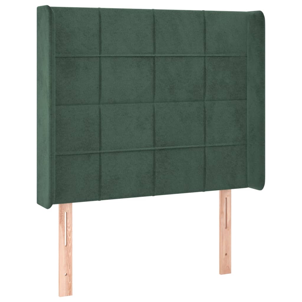 vidaXL Κεφαλάρι με Πτερύγια Πράσινο 83x16x118/128 εκ. Βελούδινο