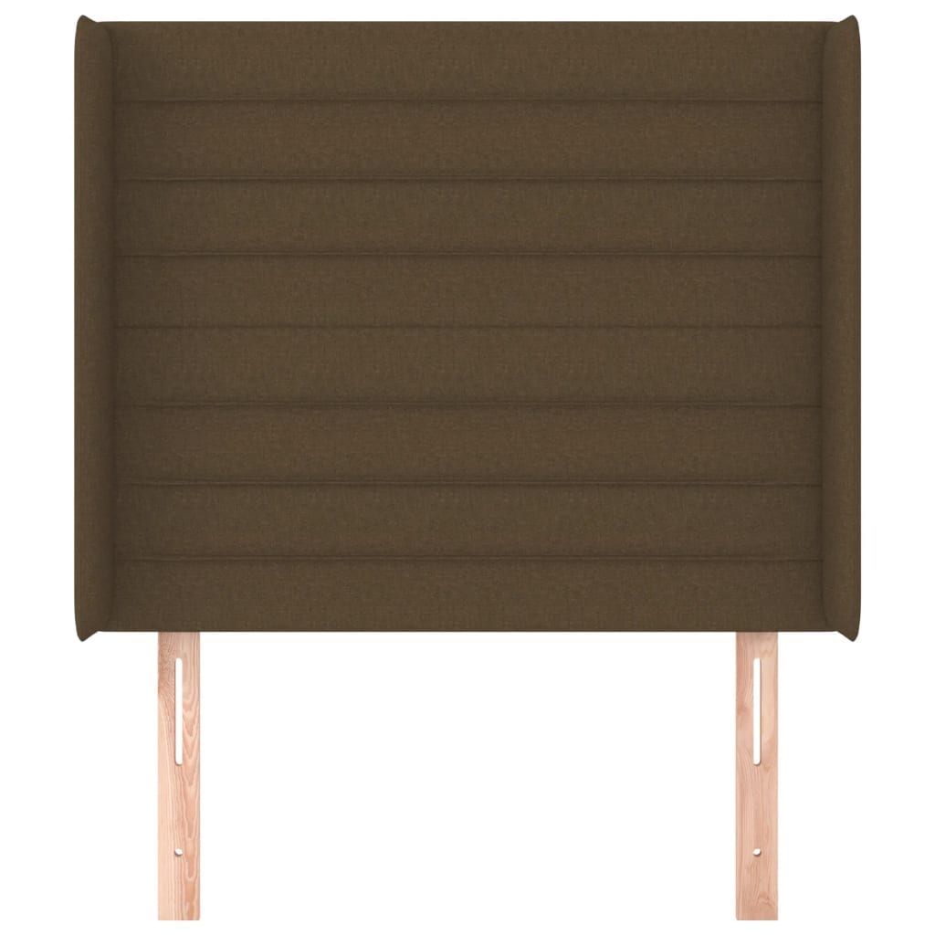 vidaXL Κεφαλάρι με Πτερύγια Σκούρο Καφέ 93x16x118/128 εκ.Υφασμάτινο