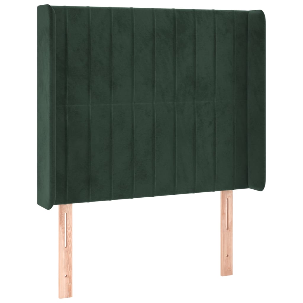 vidaXL Κεφαλάρι με Πτερύγια Πράσινο 83x16x118/128 εκ. Βελούδινο