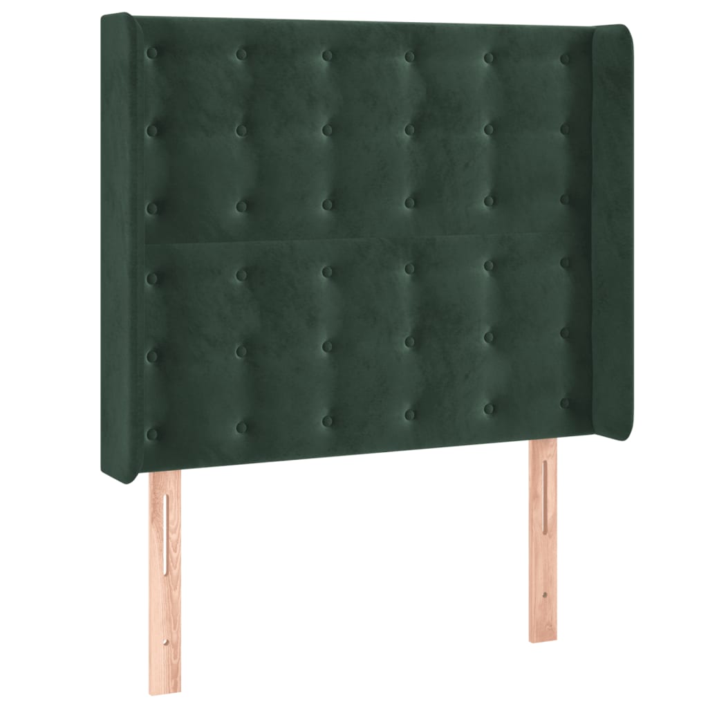 vidaXL Κεφαλάρι με Πτερύγια Πράσινο 83x16x118/128 εκ. Βελούδινο