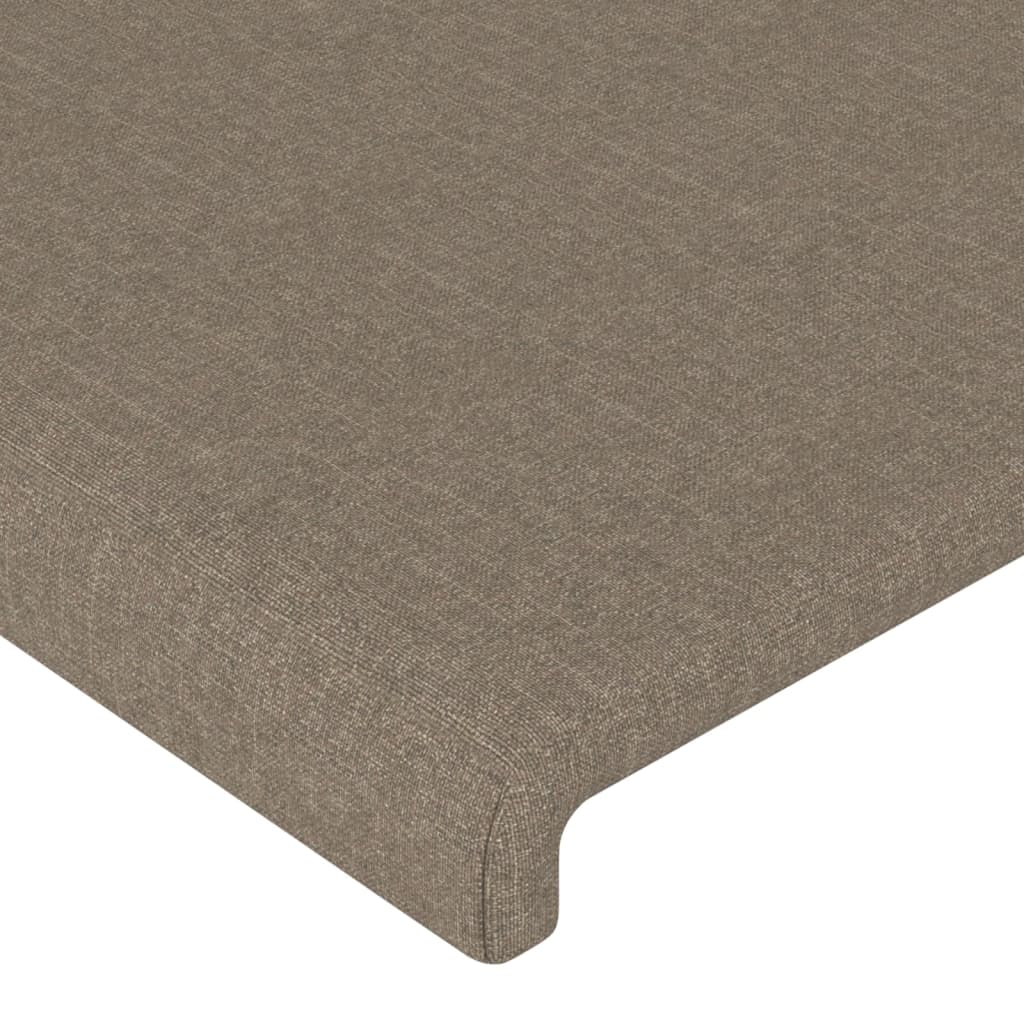 vidaXL Κεφαλάρι Κρεβατιού LED Taupe 147x16x78/88 εκ. Υφασμάτινο