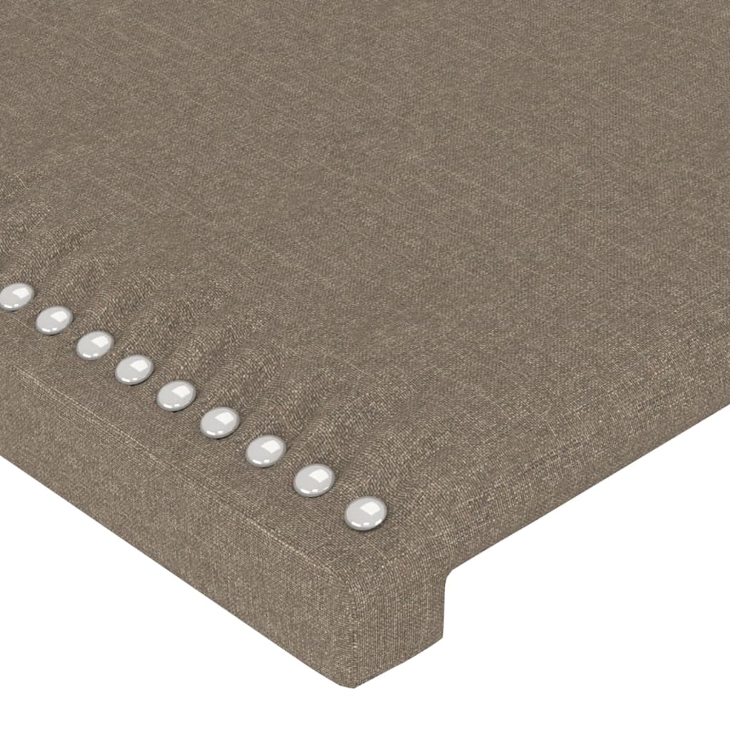 vidaXL Κεφαλάρι Κρεβατιού LED Taupe 203x16x78/88 εκ. Υφασμάτινο